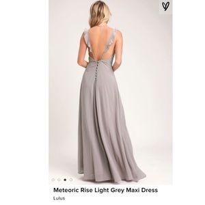 Lulus Meteoric Rise Maxi Light Grey